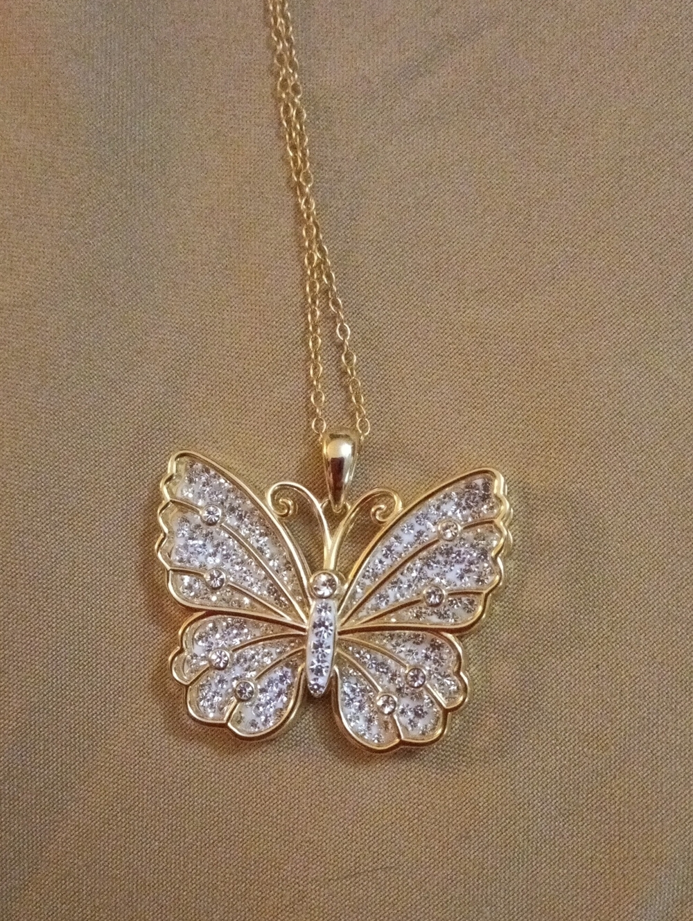 JCM 925 Gold Vermeil Butterfly Necklace